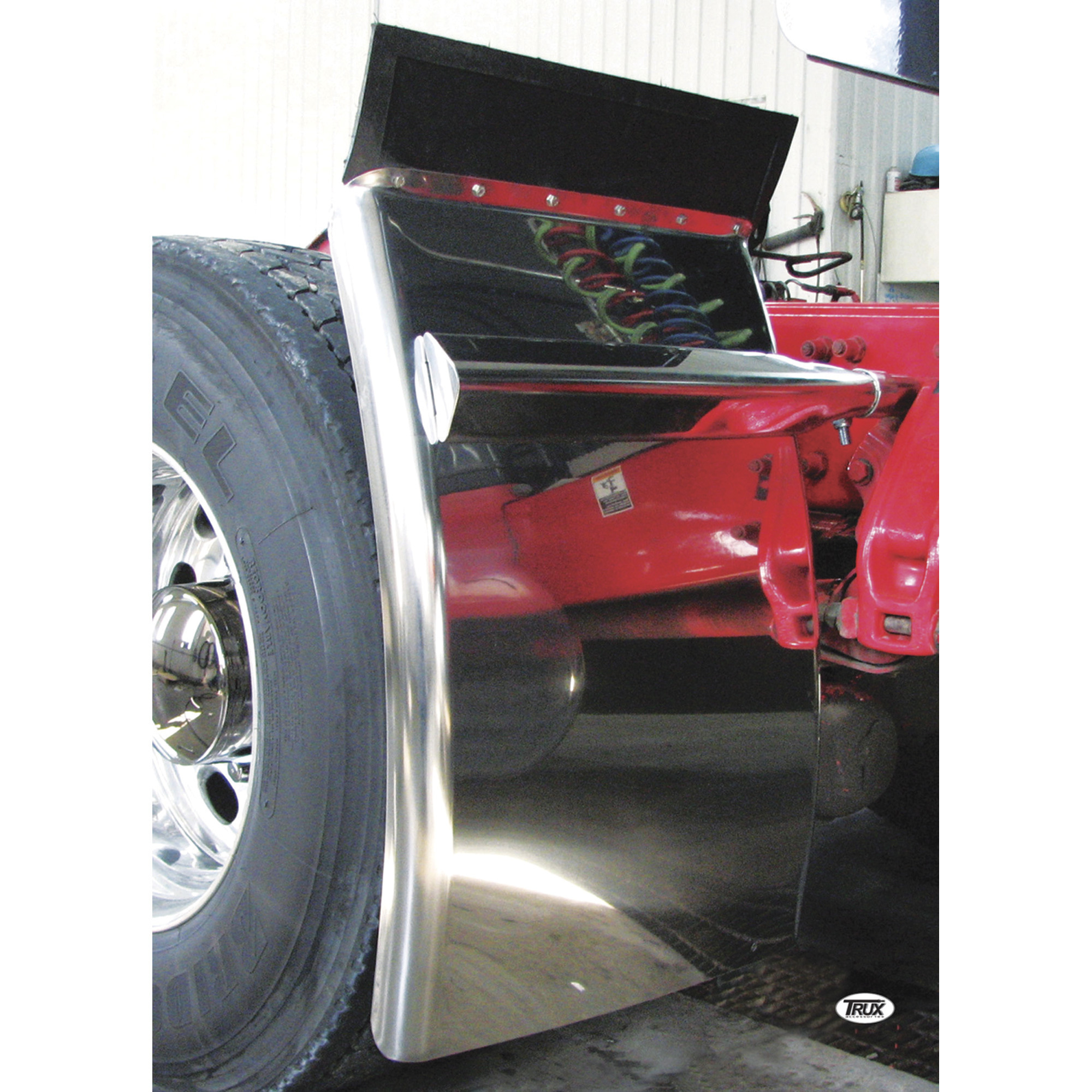 TRUX Full Poly SemiTruck Fenders with Mounting Kit — 24in.W x 133in.L
